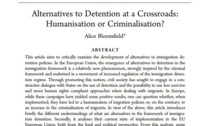 Alternatives to Detention at a Crossroads: Humanisation or Criminalisation