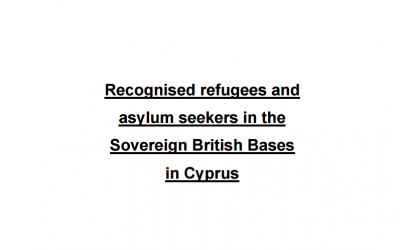 Recognised refugees and asylum seekers in the Sovereign British Bases in Cyprus